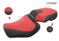 JN Seats Motorcycle Comfort Seat Yamaha Tracer 9 / 9GT 2025- - Red-Black, Heated