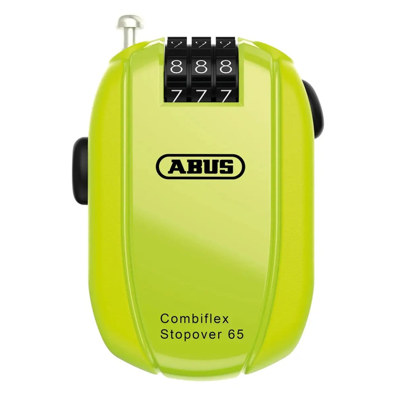 ABUS Combiflex Stopovr Lock Retractable Neon Yellow