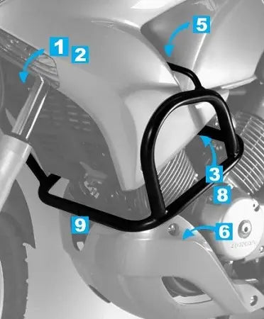 Hepco & Becker Crash Bars Honda Varadero 125 from 07'