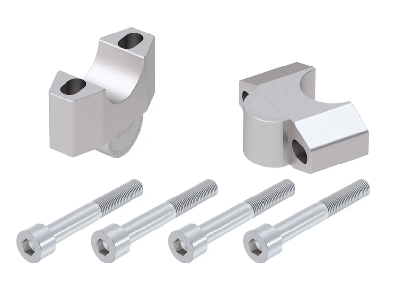 Hepco & Becker Handlebar Riser Blocks Honda ADV 350 2022- 30mm Silver