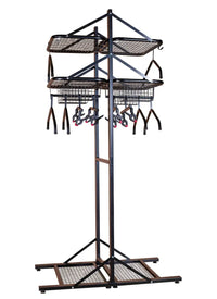 biker tidy double floor standing motorcycle apparel storage