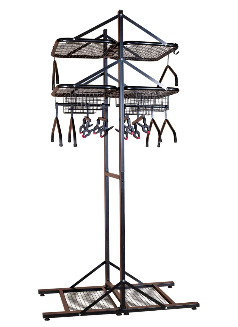 biker tidy double floor standing motorcycle apparel storage