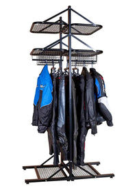 biker tidy double floor standing motorcycle apparel storage