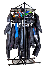 biker tidy double floor standing motorcycle apparel storage