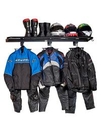 biker tidy large shelf motorcycle helmet jacket pant storage