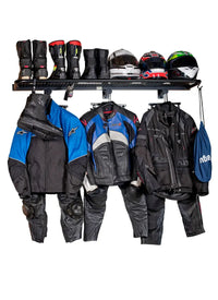 biker tidy large shelf motorcycle helmet jacket pant storage