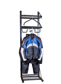 biker tidy single floor standing motorcycle apparel storage