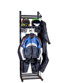 biker tidy single floor standing motorcycle apparel storage