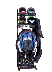 biker tidy single floor standing motorcycle apparel storage