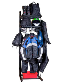 biker tidy single floor standing motorcycle apparel storage