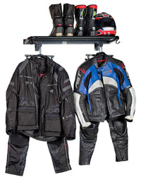 biker tidy small shelf motorcycle helmet jacket pant storage