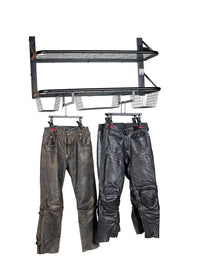 biker tidy the big one motorcycle helmet jacket pant storage