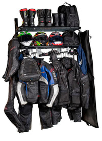 biker tidy the big one motorcycle helmet jacket pant storage
