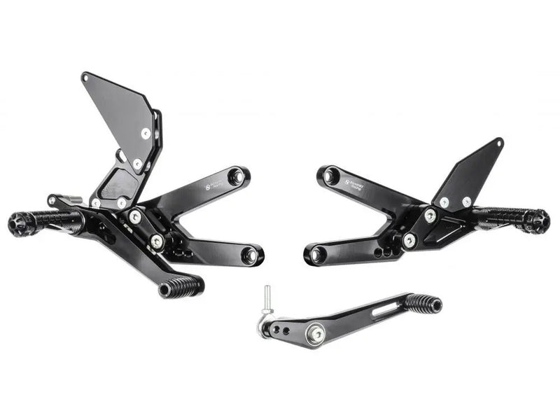 Bonamici Motorcycle Rearsets Triumph Daytona 675 With Quickshifter 2013-2017 Standard Shift Red