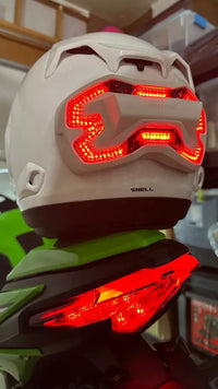 brake free motorcycle smart led helmet brake light