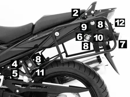 Hepco & Becker Lock-it Side Carrier Suzuki GSF 650/S '09& GSF1250 from '10-