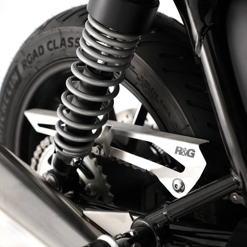 r g racing chain guard for triumph street twin 16 street cup 17 t120 16 speed twin 900 22