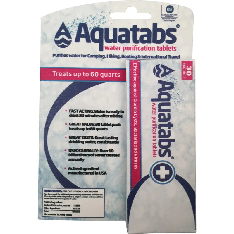 MSR Aquatabs Water Treatment Tablets 30 Quantity