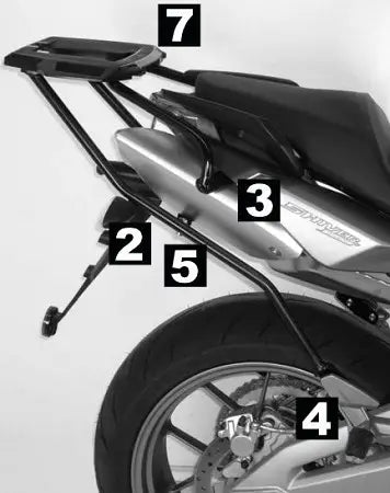 Hepco & Becker Rear Alurack Aprilia SL750 Shiver & GT -'09