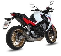 MIVV Exhaust Double Gun Slip-On Honda CB650F / 2014-2016 Titanium