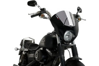 puig dark night semifairing gloss black housing harley davidson dyna street bob fxdb 2007 2017