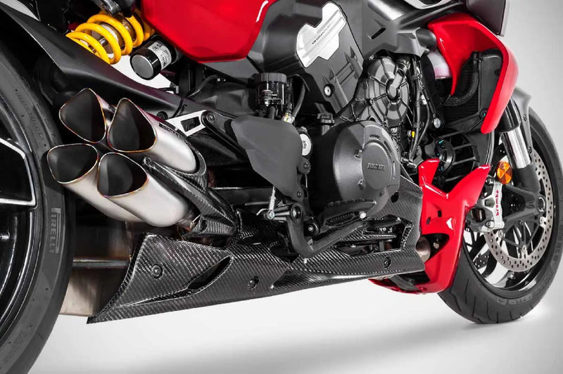 zard exhaust racing slip on ducati diavel v4 2023 stainless steel with carbon covers