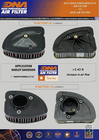 dna filters harley davidson flhxs street glide special 2017 air filter