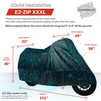 dowco guardian weatherall plus ez zip motorcycle cover