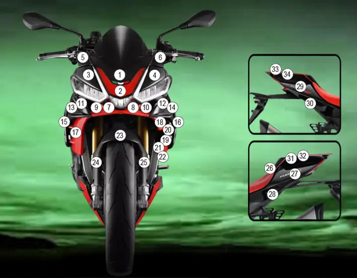 eazi grip motorcycle paint protection aprilia tuono v4 2021