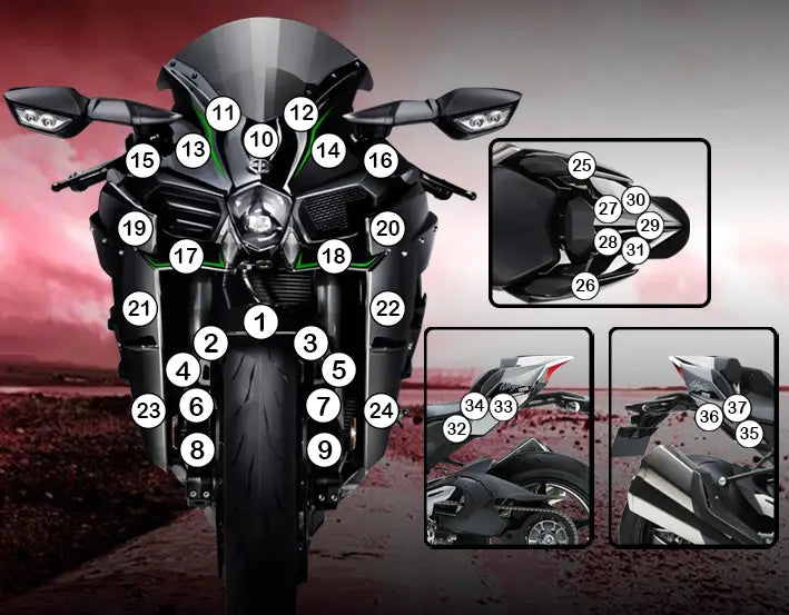 eazi grip motorcycle paint protection kawasaki ninja h2 2015 2021
