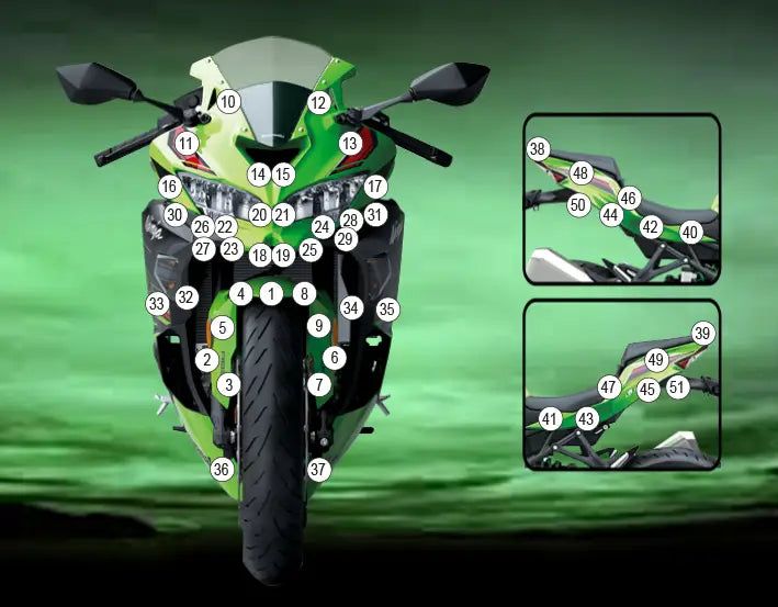 eazi grip motorcycle paint protection kawasaki zx 4rr 2023