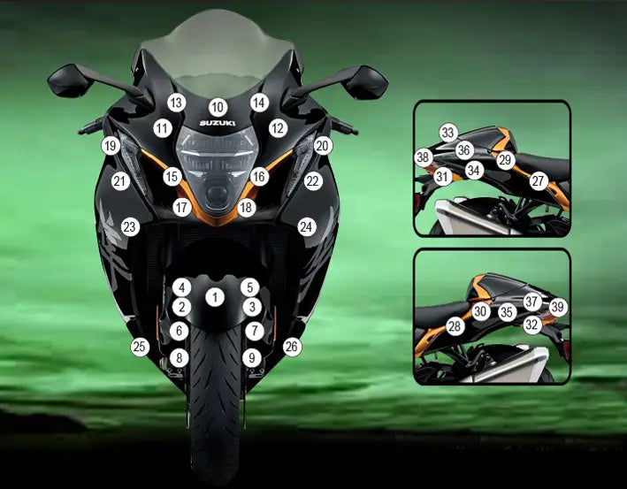 eazi grip motorcycle paint protection suzuki gsx 1300r hayabusa 2021