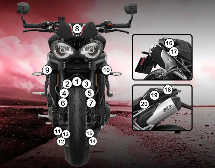 eazi grip motorcycle paint protection triumph speed triple 1050 rs 2018 2019