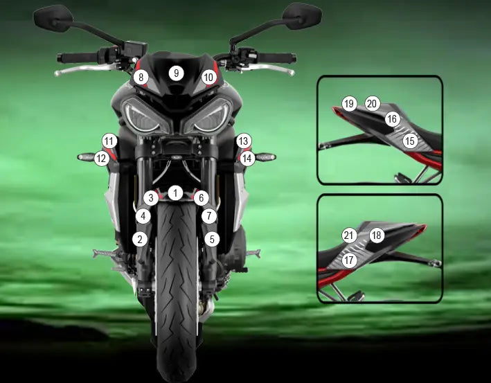 eazi grip motorcycle paint protection triumph street triple 2020