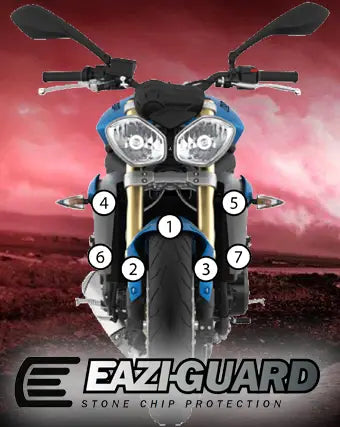 eazi grip motorcycle paint protection triumph street triple 675 2013 2016