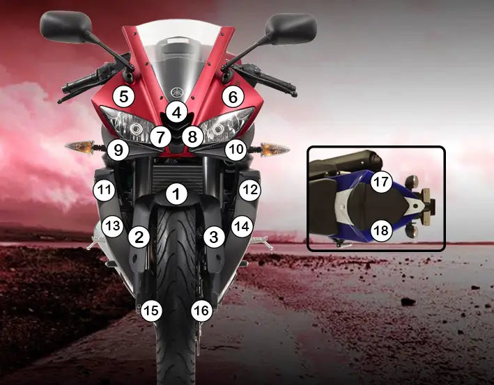 eazi grip motorcycle paint protection yamaha yzf r125 2014 2018