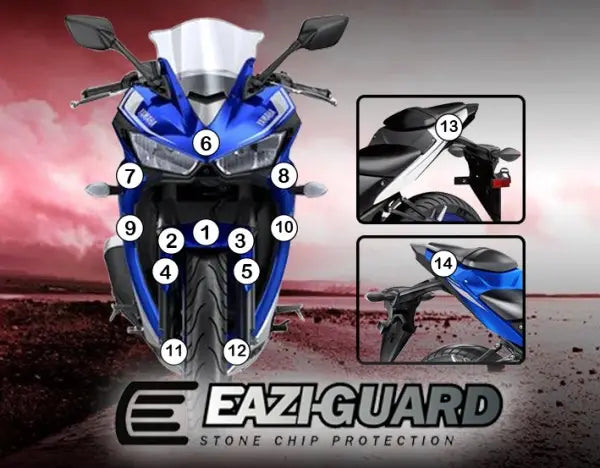 eazi grip motorcycle paint protection yamaha yzf r3 r25 2015 2018