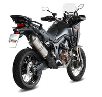 MIVV Exhaust Oval Slip-On Honda CRF1000L Africa Twin 2016- Titanium