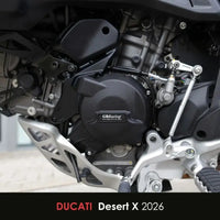 gb racing secondary engine cover set ducati v2 models monster 937 desertx 25