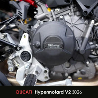 gb racing secondary engine cover set ducati v2 models monster 937 desertx 25