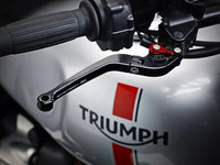 evotech performance folding clutch and brake lever set triumph scrambler 2005 2016