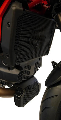 evotech performance radiator oil engine guard set ducati hyperstrada 939 2016 2018