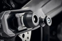 evotech performance rear axle sliders triumph trident 660 2021 2024