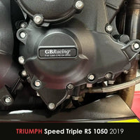 gb racing secondary engine cover triumph speed triple 1050 r s rs 2016 2020