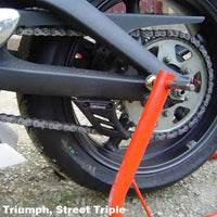 gb racing shark fin toe guard triumph daytona 675 street triple r 2006 2016