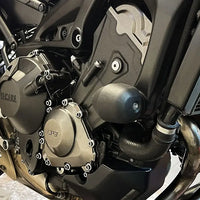 gb racing xl bullet frame slider set yamaha mt 09 2014 2020