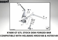 helibars adjustable handlebars horizon st multi axis bmw k1600gtl