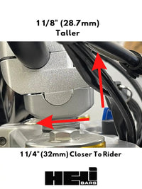 helibars handlebar risers tour performance bmw g310gs g310r