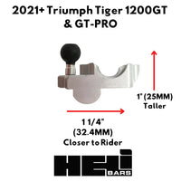 helibars handlebar risers tour performance triumph tiger 1200 gt pro 2023