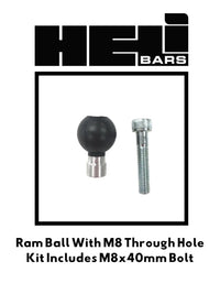 helibars ram mount kit m8 through hole style